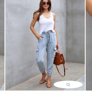 VICI Light Wash Denim Joggers